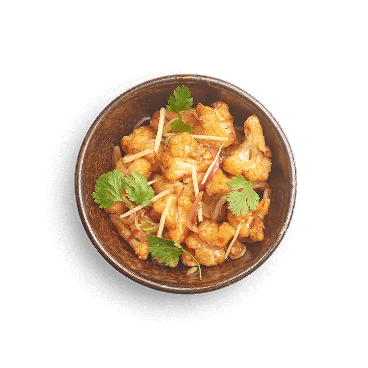 Wagamama bang bang cauliflower, spicy firecracker sauce, onion and ginger