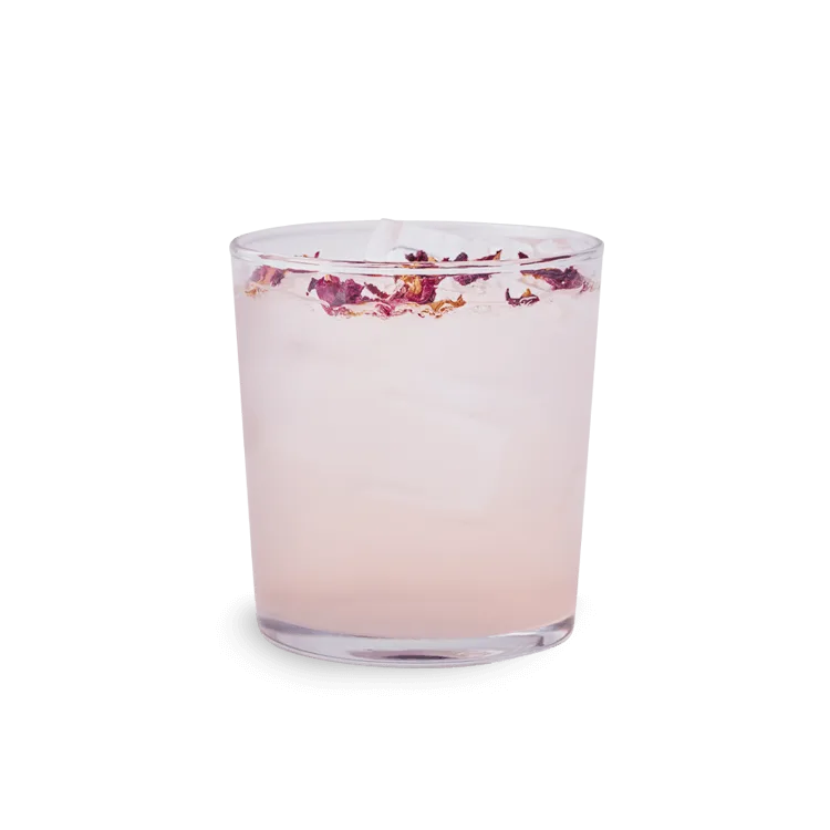 Wagamama cherry blossom lemonade, cherry blossom and cloudy lemon syrup with soda and dried rose petals