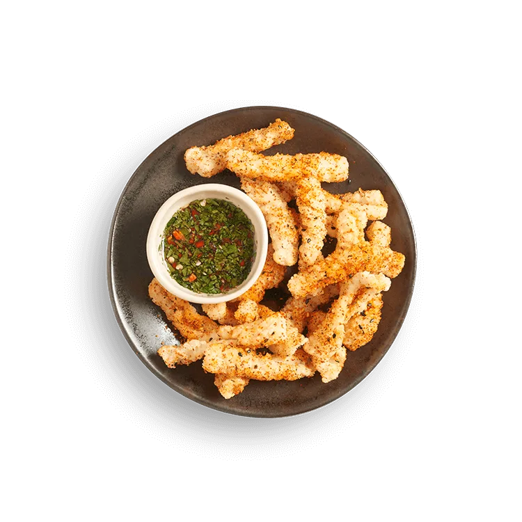 Wagamama chilli squid, shichimi, chilli and coriander dipping sauce