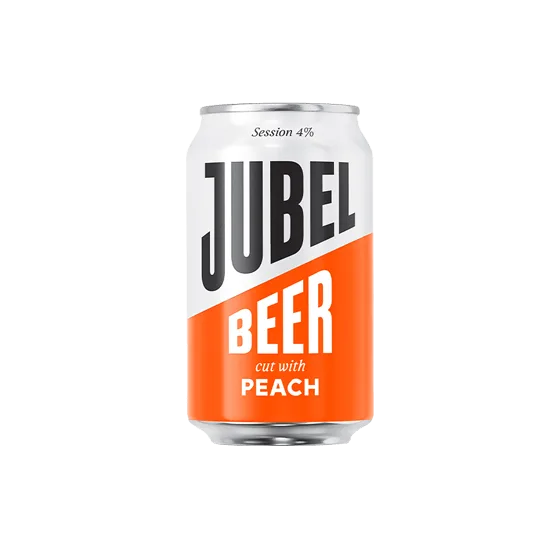 Wagamama jubel peach lager, craft lager cut with fruit to refresh and served over ice