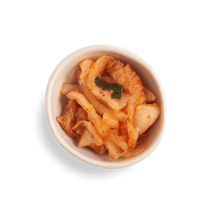 Wagamama kimchee, spicy fermented cabbage and radish with garlic