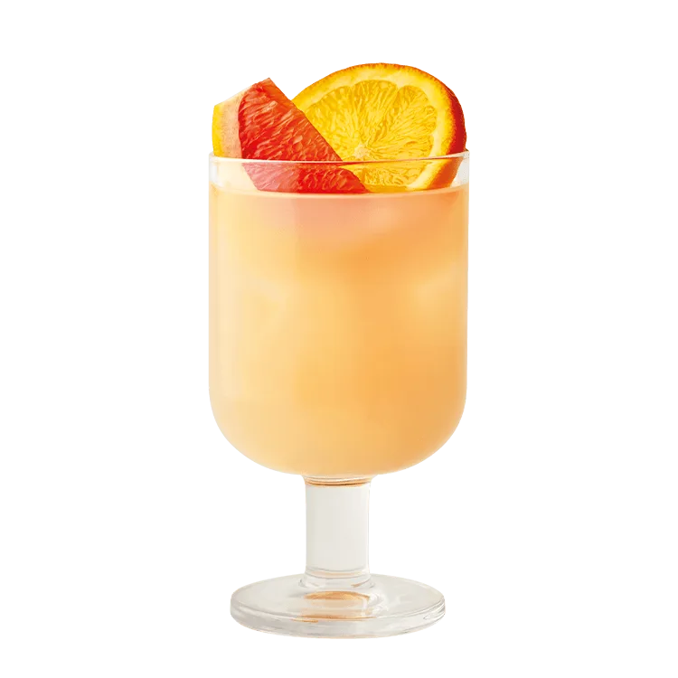 Wagamama lychee blush sangria, yuzu and lychee cordial paired with pink pinot blush, grapefruit and orange