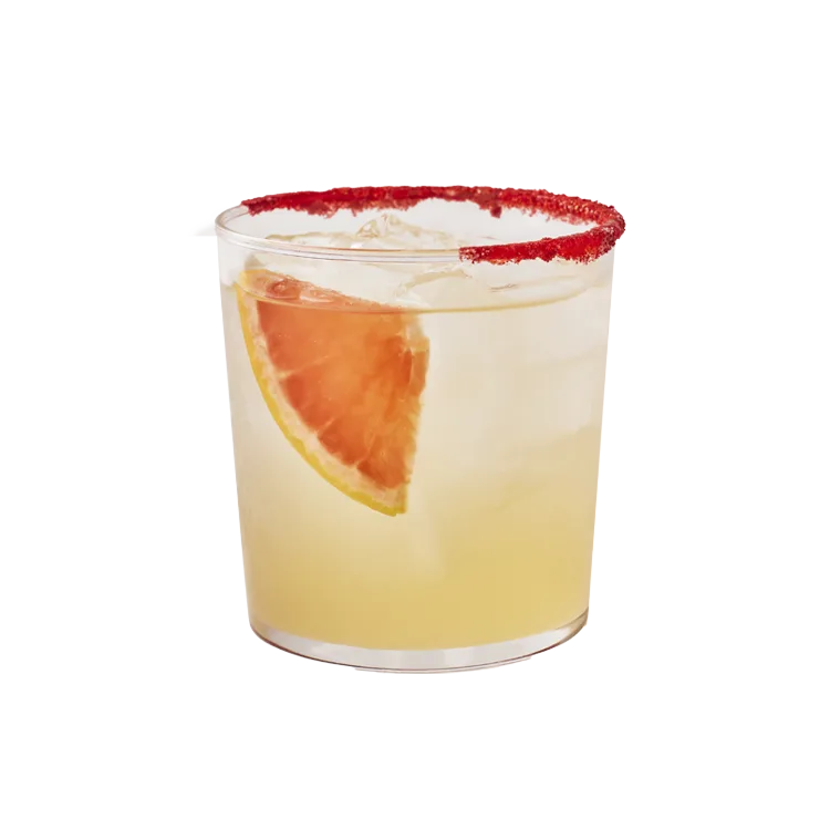 Wagamama passion fruit paloma, smooth tequila, passion fruit and tangy yuzu, grapefruit, strawberry and salt rim