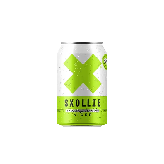 Wagamama sxollie cider, sweet, crisp and made purely with green apples